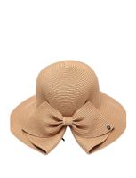 Women's Vacation Simple Style Solid Color Bow Knot Big Eaves Sun Hat main image 2