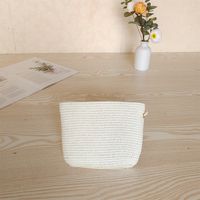 Women's Small Spring Straw Solid Color Vacation Beach Weave Lock Clasp Crossbody Bag Straw Bag sku image 24