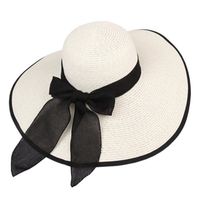 Women's Vacation Sweet Solid Color Big Eaves Sun Hat main image 2