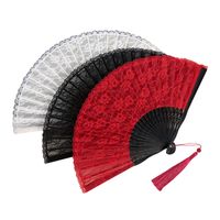Chinese Style Classical Lace Tassel Folding Fan main image 2
