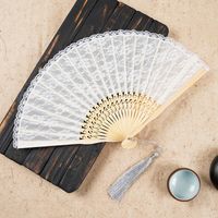 Chinese Style Classical Lace Tassel Folding Fan sku image 2