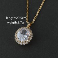 Elegant Basic Classic Style Letter Snowflake Alloy Inlay Zircon Women's Pendant Necklace main image 2