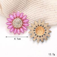 1 Piece Alloy Resin Flower Beads main image 2