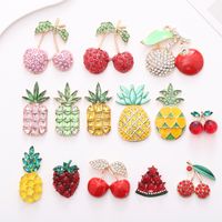1 Piece Metal Cherry Pineapple Watermelon Beads main image 1