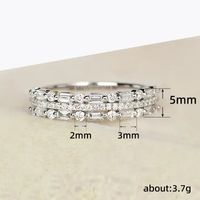 Wholesale Simple Style Classic Style Solid Color Copper Inlay Zircon Rings main image 2