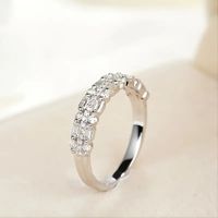 Wholesale Simple Style Classic Style Solid Color Copper Inlay Zircon Rings main image 5