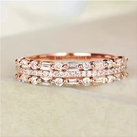 Wholesale Simple Style Classic Style Solid Color Copper Inlay Zircon Rings sku image 11