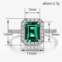 Wholesale IG Style Modern Style Geometric Copper Inlay Zircon Rings main image 2