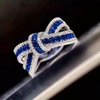 Wholesale Simple Style Classic Style Bow Knot Copper Inlay Zircon Rings sku image 6