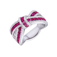Wholesale Simple Style Classic Style Bow Knot Copper Inlay Zircon Rings main image 3