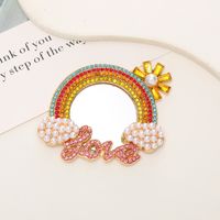 1 Piece Alloy Letter Rainbow Beads sku image 1