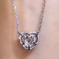 Copper Elegant Lady Simple Style Inlay Heart Shape Zircon Pendant Necklace main image 4