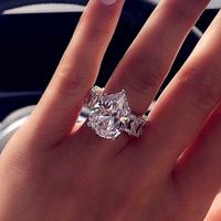 Wholesale IG Style Shiny Water Droplets Copper Inlay Zircon Rings main image 5