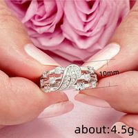 Wholesale IG Style Simple Style Wings Copper Inlay Zircon Rings main image 2