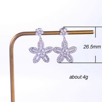 1 Pair Sweet Flower Inlay Copper Zircon Drop Earrings main image 2