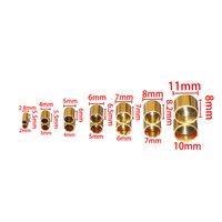 20 PCS/Package Diameter 4mm Diameter 5mm Diameter 6 Mm Hole 2~2.9mm Hole 3~3.9mm Hole 4~4.9mm Stainless Steel 18K Gold Plated Solid Color Polished Jewelry Buckle main image 2