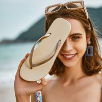 Women's Casual Vacation Solid Color Open Toe Flip Flops main image 2