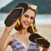 Women's Casual Vacation Solid Color Open Toe Flip Flops main image 3