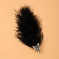 Women's Fairy Style Lady Artistic Feather Butterfly Alloy Feather Hair Clip sku image 1