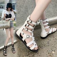 Women's Streetwear Solid Color Round Toe Strappy Sandals main image 1