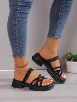 Women's Casual Solid Color Round Toe Platform Sandals sku image 1