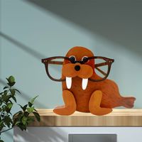 Cartoon Style Cute Squirrel Fox Solid Wood Jewelry Display 1 Piece sku image 5