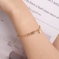 Xuping Simple Style Love Heart Shape 14k Gold Plated Alloy Wholesale Bracelets main image 1