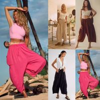 Women's Daily Simple Style Solid Color Full Length Casual Pants Wide Leg Pants main image 5
