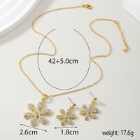 Elegant Luxurious Solid Color Alloy Plating Inlay Rhinestones Gold Plated Women's Jewelry Set main image 2