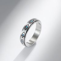 304 Stainless Steel Simple Style Classic Style Commute Eye Of Horus Rings sku image 1