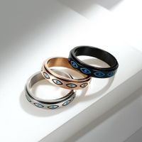 304 Stainless Steel Simple Style Classic Style Commute Eye Of Horus Rings main image 1