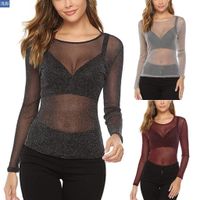 Women's Knitwear Long Sleeve T-Shirts Patchwork Hollow Out Sexy Solid Color main image 1