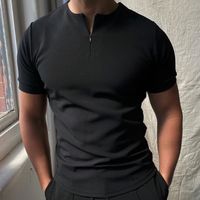 Hommes Couleur Unie Impression Chemise Polo Vêtements Pour Hommes main image 4