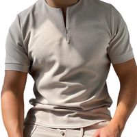 رجال اللون الصامد طباعة قميص بولو ملابس رجالية main image 3