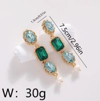 1 Pair Elegant Glam Geometric Plating Inlay Copper Zircon 16K Gold Plated White Gold Plated Drop Earrings main image 2