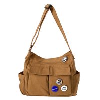 Large Canvas Denim Canvas Bag Simple Large-capacity Canvas Bag Student Crossbody Bag sku image 4