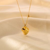 304 Stainless Steel 18K Gold Plated Luxurious Romantic Asymmetrical Plating Solid Color Pendant Necklace main image 1