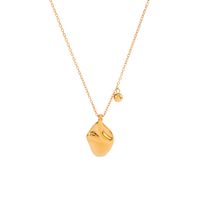 304 Stainless Steel 18K Gold Plated Luxurious Romantic Asymmetrical Plating Solid Color Pendant Necklace main image 5