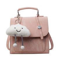 Women's Medium Pu Leather Solid Color Preppy Style Classic Style Magnetic Buckle Fashion Backpack sku image 1