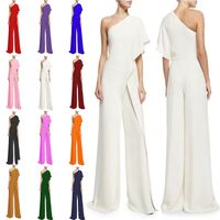Women's Daily Sexy Solid Color Full Length Ruffles Casual Pants Jumpsuits main image 1