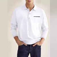 Men's Solid Color Polo Shirt Men's Clothing main image 5