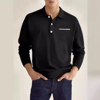 Men's Solid Color Polo Shirt Men's Clothing main image 4