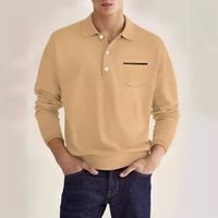 Men's Solid Color Polo Shirt Men's Clothing main image 3