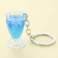 Cute Lady Sweet Cup Alloy Plastic Bag Pendant Keychain main image 5