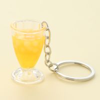 Cute Lady Sweet Cup Alloy Plastic Bag Pendant Keychain main image 8