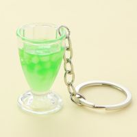 Cute Lady Sweet Cup Alloy Plastic Bag Pendant Keychain main image 7