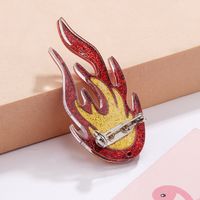 Casual Simple Style Flame Arylic 201 Stainless Steel Asymmetrical Unisex Brooches 1 Piece main image 9