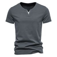 Hommes Couleur Unie T-Shirt Vêtements Pour Hommes main image 3