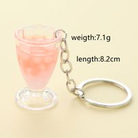 Cute Lady Sweet Cup Alloy Plastic Bag Pendant Keychain main image 2