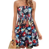 Women's Regular Dress Vacation Collarless Printing Backless Sleeveless Ditsy Floral Knee-Length Holiday Daily Beach main image 2